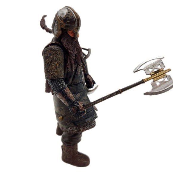 Marvel GIMLI LOTR 4.75" Action Figure Vintage Toy Biz Lord Of The Rings 2002 NLP - Picture 5 of 6